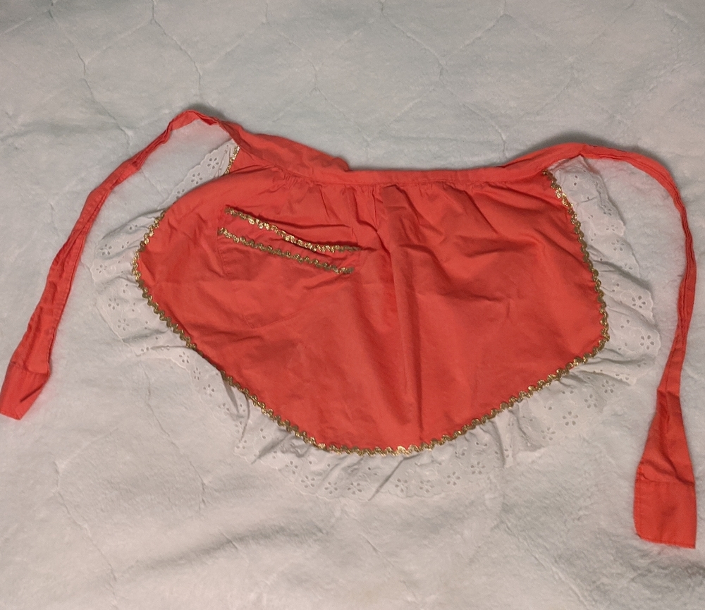 Pink vintage handmade apron